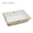18" L x 12" W Undermount Bathroom Sink Rectangular White Ceramic Bathroom Sink Vanity Basin with Overflow