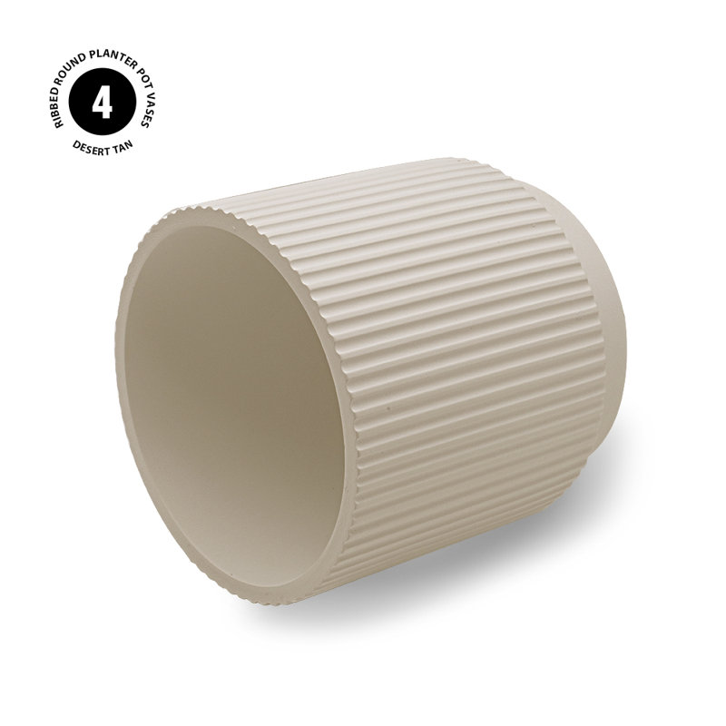 Jaylun Polyresin Table Vase, Tan