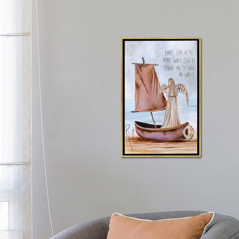 Reproduction d’art Creations-reproduction d’art, Toile encadrée d'or, Pas de tapis, H 18 po x l 26 po x P 1,5 po