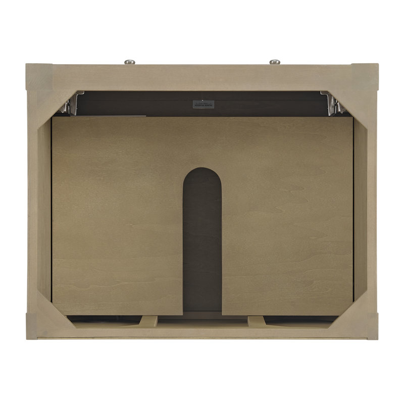Breckenridge 30' W Single Bathroom Vanity Base, Whitewashed Oak