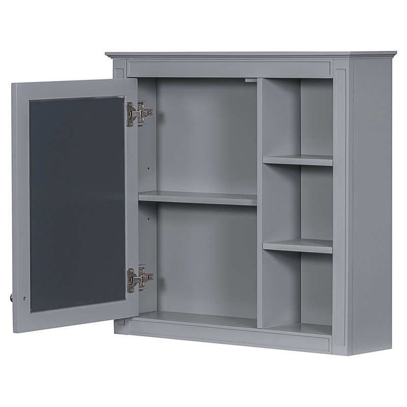 Armoire de rangement murale de salle de bain 30 po x 28 po, Gris
