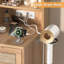 Meuble-lavabo cannelé avec miroir et lumières, coiffeuse 43,5 po avec plateau en verre et prise de courant, coiffeuse avec 6 tiroirs et tablettes réglables-128585784
