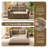 George 55" Upholstered Chenille Convertible Futon Sofa Bed, Fold-Out Loveseat Sleeper with Cup Holder and Storage Pockets-700221202