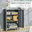 Industrial Steel Storage Cabinet With Storage Shelves, Accent Storage Cabinet For Home