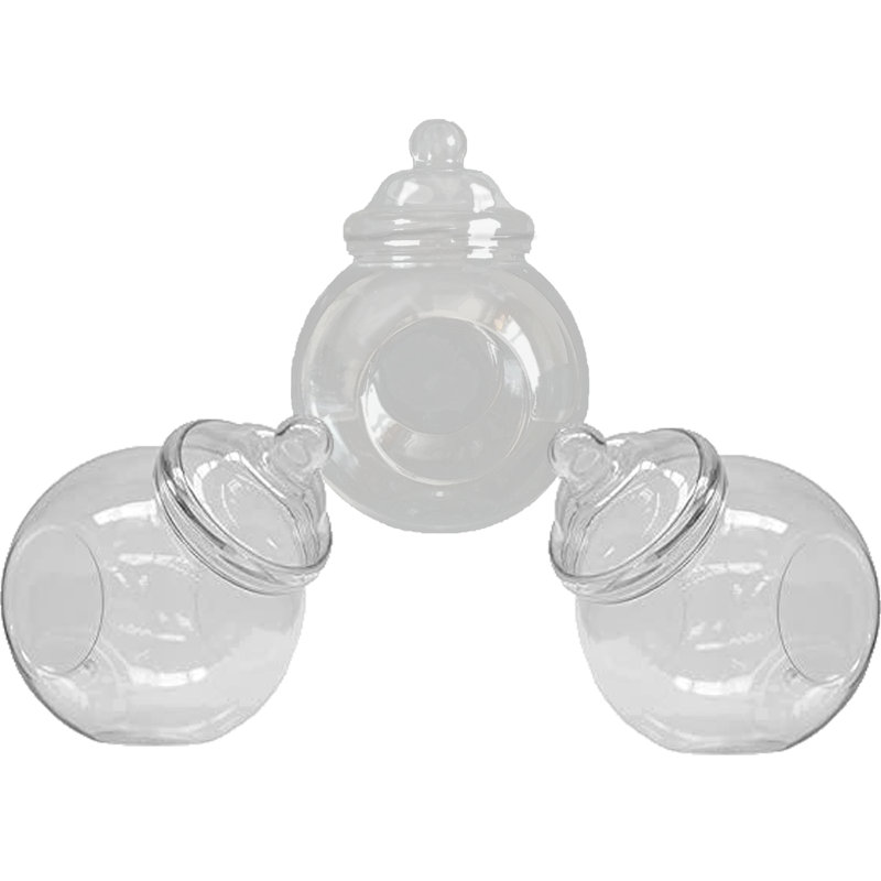 Large Spherical Plastic 3200ml Storage Jar
