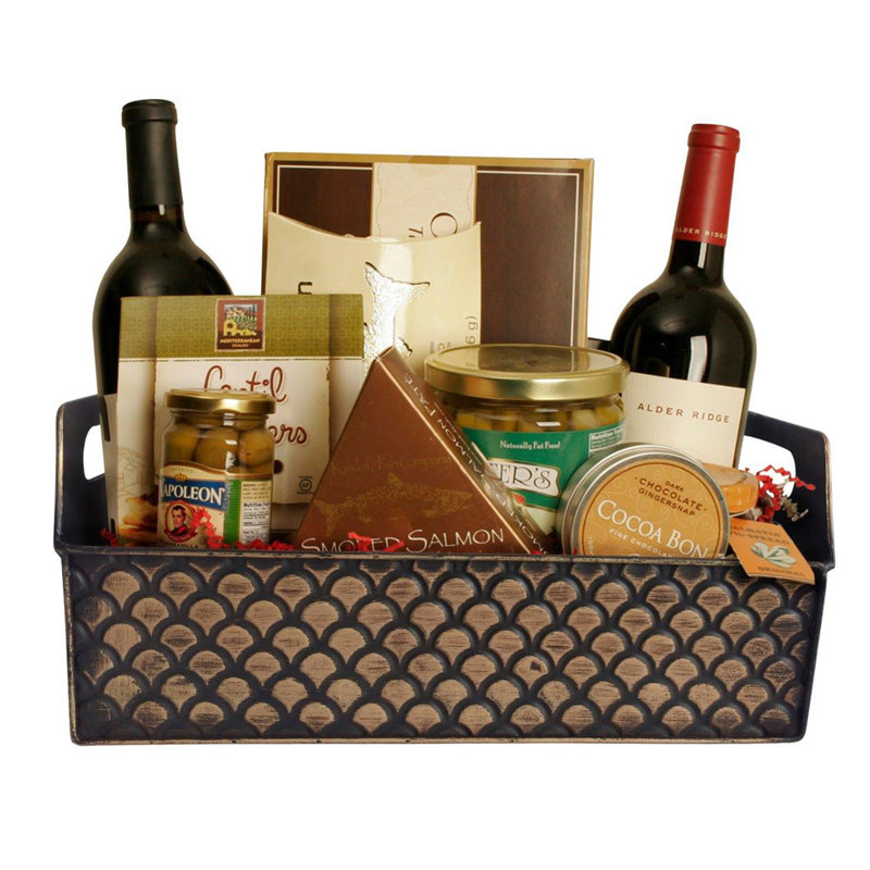 Panier en métal, H 5,75 po x l 13,5 po x P 7,5 po