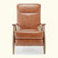 Fauteuil inclinable à accoudoirs en bois-424865039