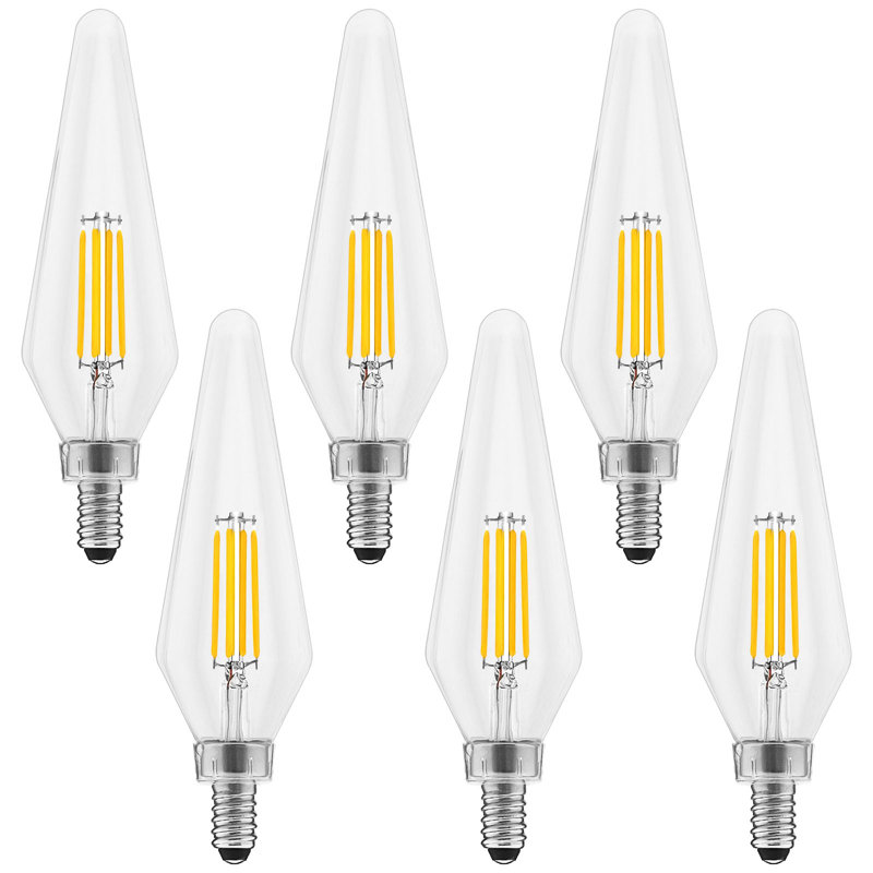 4,5 watts, ampoule DEL C11 à intensité variable, culot candélabre E12, 3000