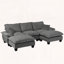 Canapé en U avec voilier, 2 repose-pieds et 2 coussins, chenille-1496898898-1496898902