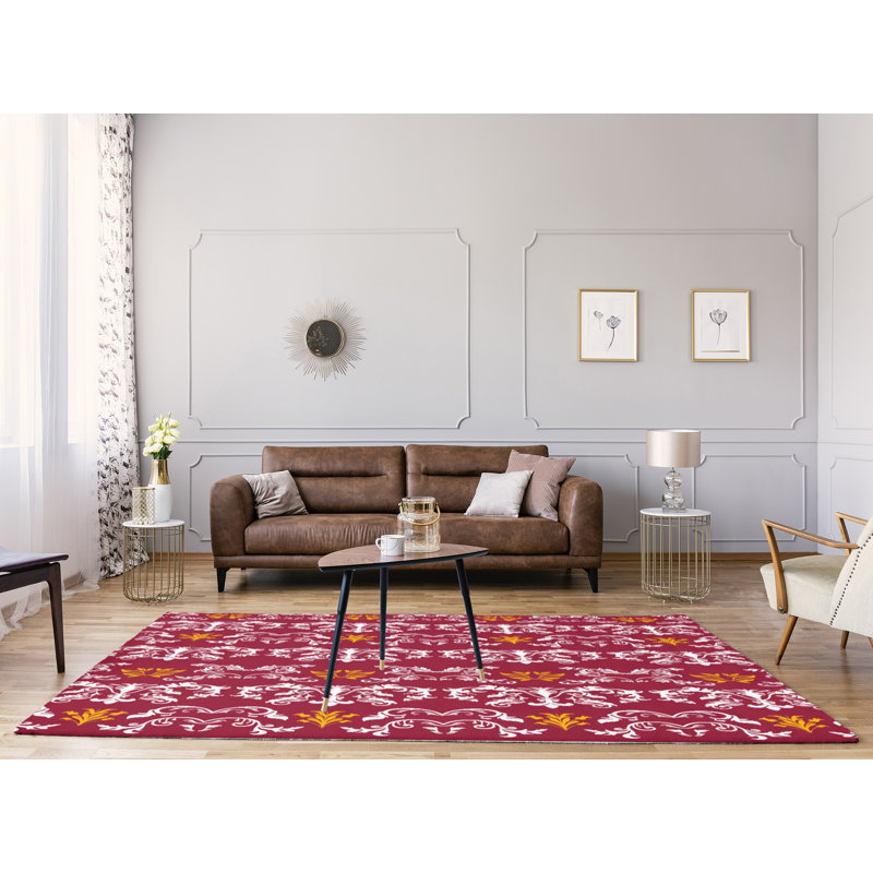 Damask Indoor Rug, Rectangle 9' x 12'
