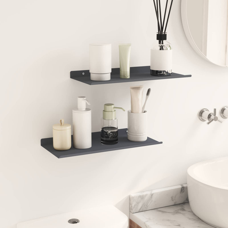 Steel Floating Shelf, Anthracite
