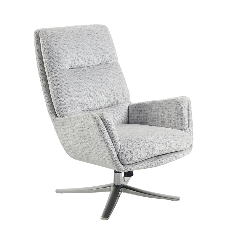 Fauteuil d'appoint pivotant confortable, Gris