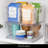 iDesign Recycled Plastic Open Front Storage Bin with Integrated Handles – 8” x 10” x 5”, Clear