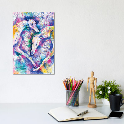Transcendent Greyhounds by Zaira Dzhaubaeva - Wrapped Canvas Gallery-Wrapped Canvas Giclée