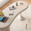 70.87"White Curved Solid + Manufactured Wood with 2 drawers desk-108675471