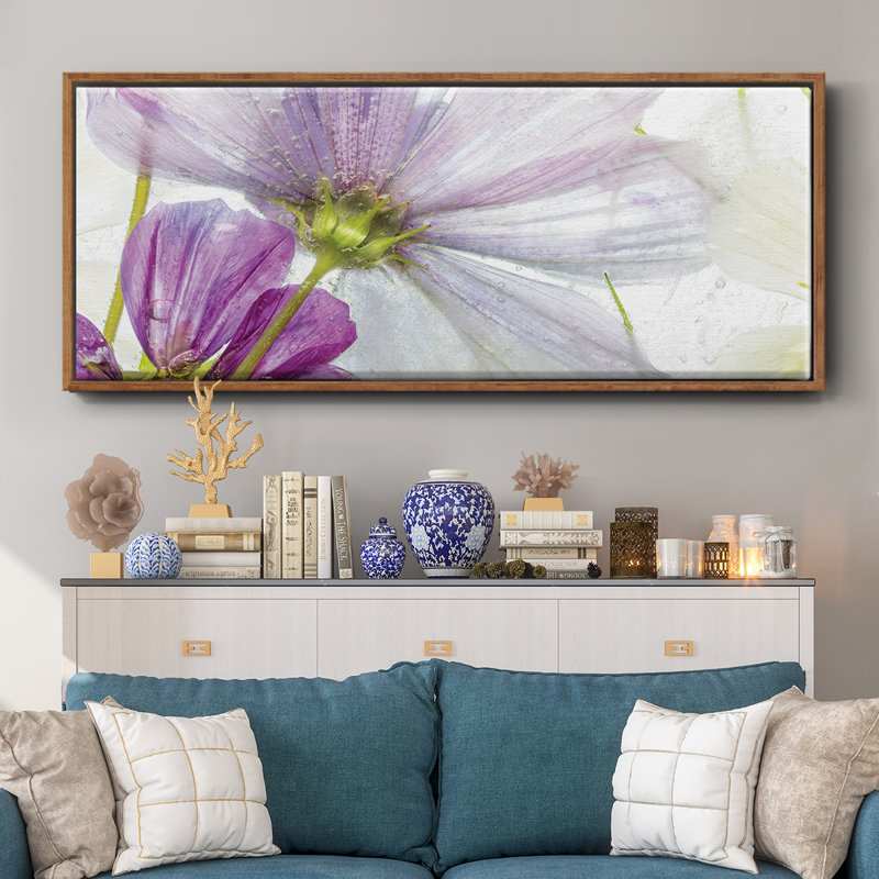 «Frozen Floral I», toile encadrée, H 8 po x l 20 po