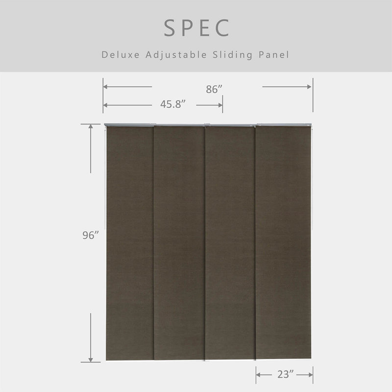 Semi Sheer Vertical Blind, Dark Brown