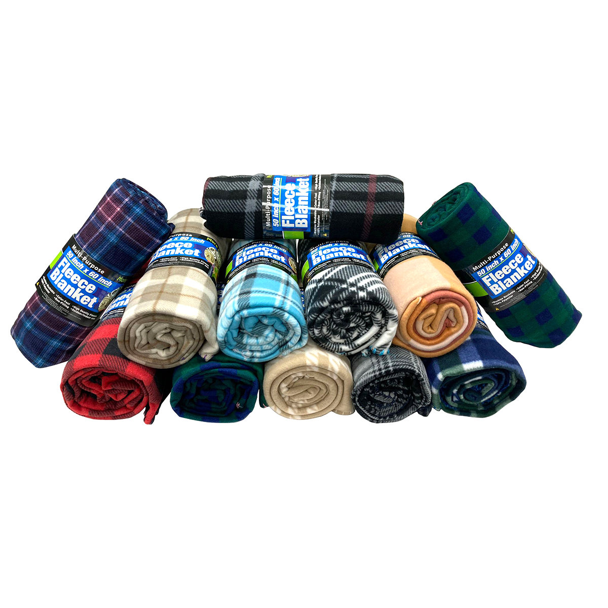 Plaid blankets in discount bulk