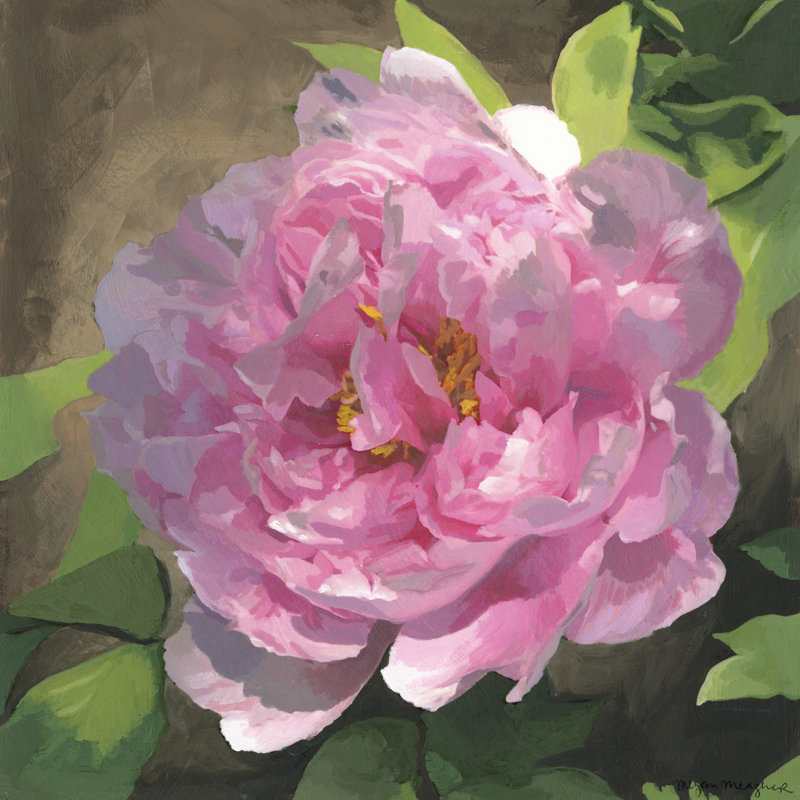 Peony In Pink I - Wrapped Canvas Painting, 30cm H x 30cm W