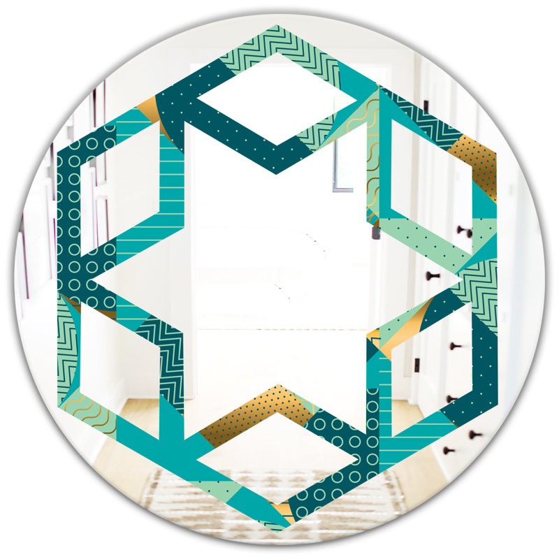 Miroir mural Hexagon Star Dynamics II Eclectic, H 23,6 po x l 23,6 po