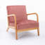 Chaise rembourrée en microfibre de style rétro-2021729989