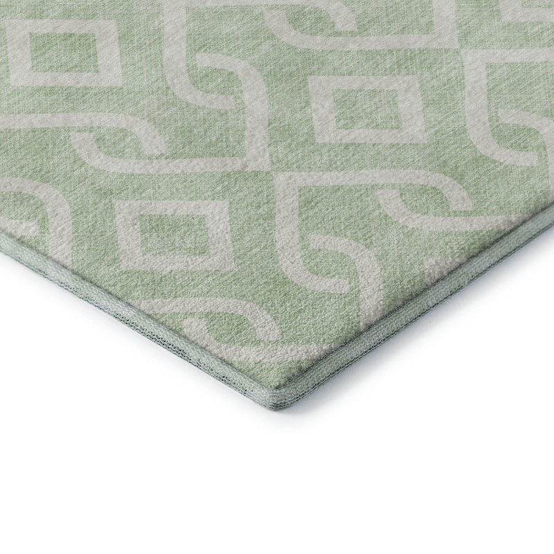 Premium Machine Washable Cerrito Mint Rug, Runner 2'3" x 7'6"