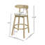Tabourets de bar rembourrés Mid-Century-119918202