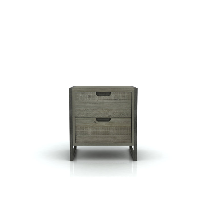 Braedon 55cm W Solid Wood Bedside Table