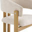49cm H Linen Upholstered Metal Wing Back Armchair-1736951780