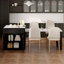 Îlot de cuisine de 82,7 po avec table de salle à manger extensible pour 4 à 6 personnes, table de cuisine en similibable avec rangement double, prise de courant, îlot de cuisine avec rangement 2 tiroirs et 2 tablettes latérales ouvertes-606662291