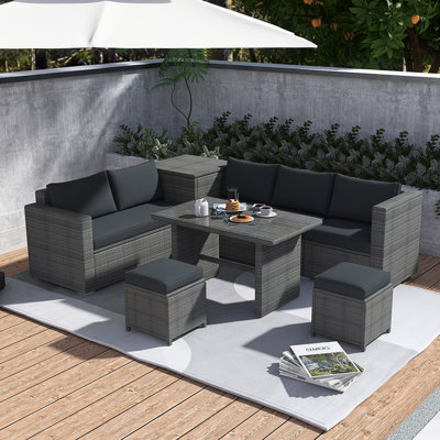 Izelle 103.2'' Outdoor Patio Sectional Set