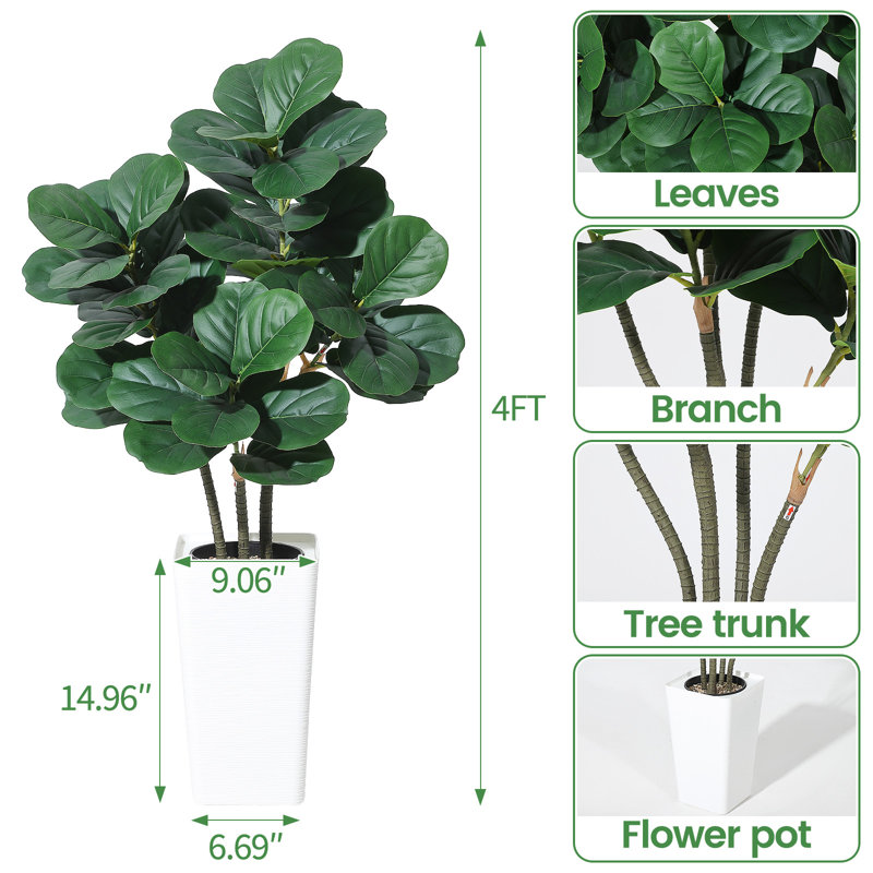 Faux Plant, 120cm H x 25cm W x 62cm D