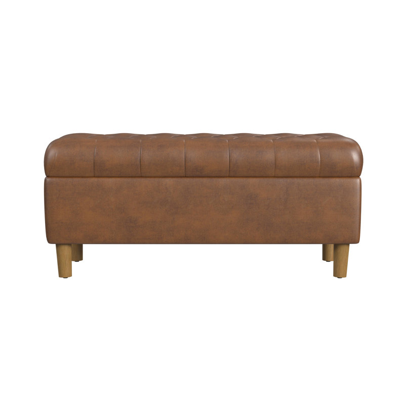 Rexfourd Faux Leather Upholstered Storage Bench