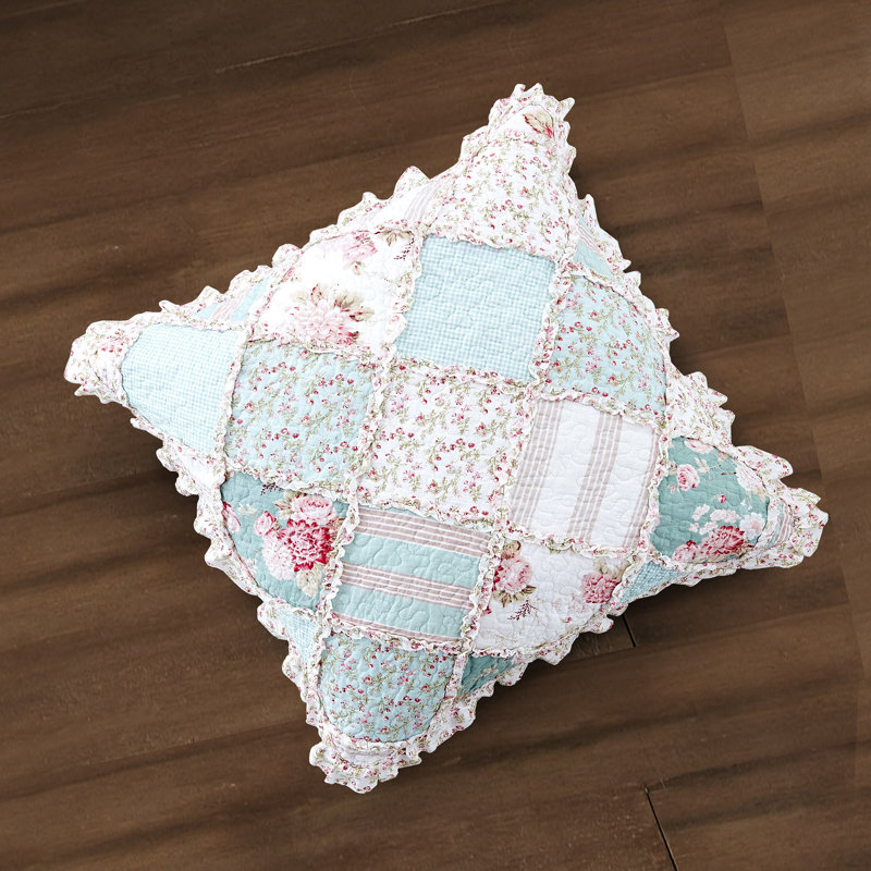 Ruffled Cotton Pillow Cover