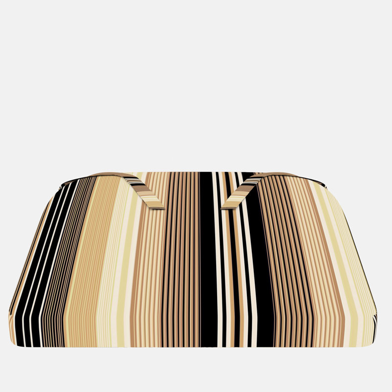 Indoor/Outdoor Dining Chair Seat Cushion, Calista Raven