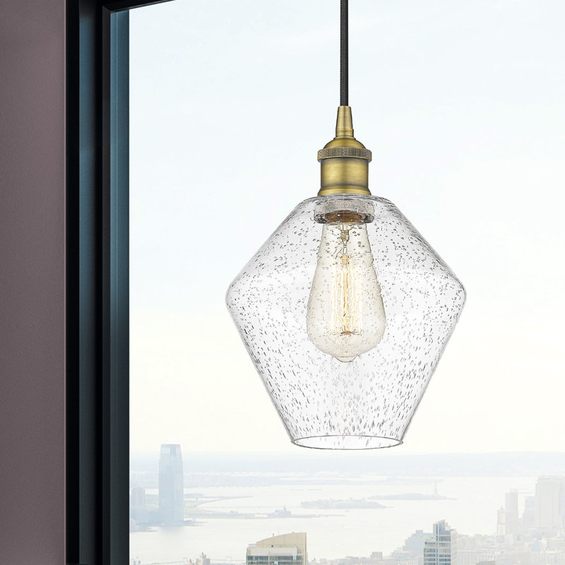 Gabbie 1 - Light Single Drop Pendant Pendant, Brushed Brass