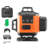 Laser Level, 100ft, Self Leveling Manual Green 3 x 360° Cross 16 Line Laser