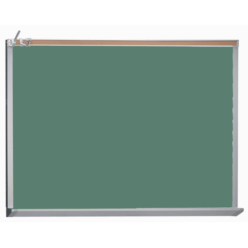 Wall Porcelain Magnetic Chalkboard, 4' H x 6' W, Green