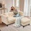 Canapé Chesterfield 62 "rembourré avec repose-pieds-1770553986