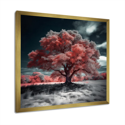 Red Tree Winter Haven, reproduction d'art sur toile