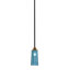 Suspension Ahern Mini, fini noir mat et laiton, 12,7 cm (L) x 24,8 cm (H), verre ambré dégradé-1926115231-1926115218