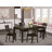 5 Piece Kitchen Table Set for 4 Includes a Rectangle Dining Room Table with Butterfly Leaf and 4 Faux Leather Upholstered Chairs, 36x66 Inch, Cappuccino-20548996-127273673-131121764