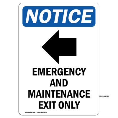 Notice Emergency and Maintenance