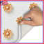 Tapis de bain orange à motif floral-2025086341