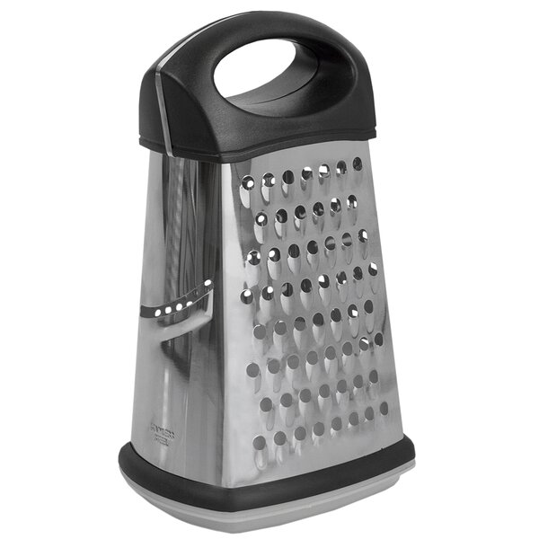 Symple Stuff Debbie Stainless Steel Cheese Grater with Storage