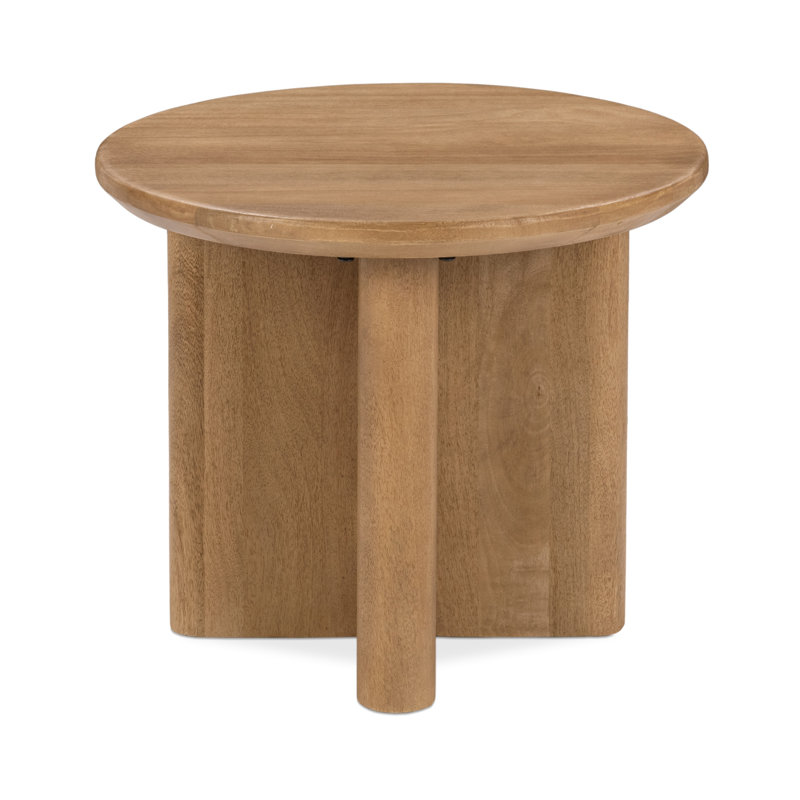 Montengo Solid Mango Wood Round End Table