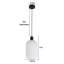 Luminaire suspendu en verre 1 lumière noire 1 lumière