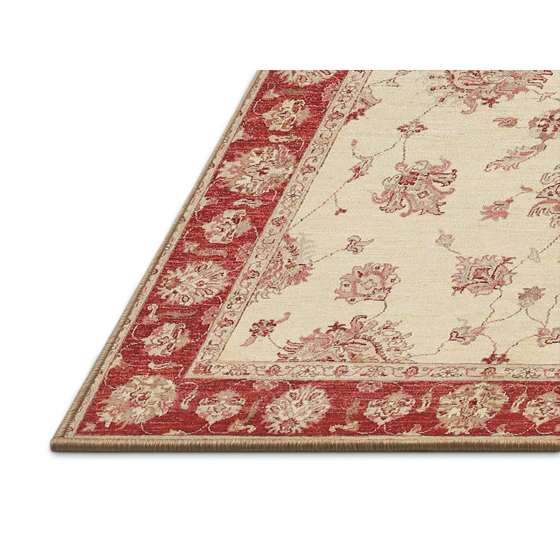 Tapis oriental beige / rouge Bautz, Rectangle 7 pi x 10 pi