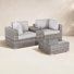 Tonioni Wicker Fully Assembled 2 - Person Seating Group with Cushions