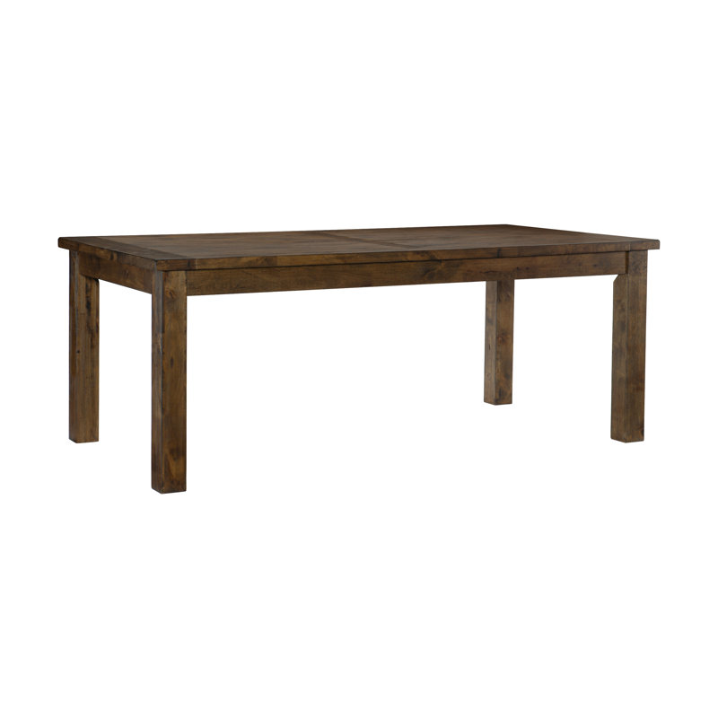 Table de salle à manger classique en bois d'hévéa massif 1 pièce